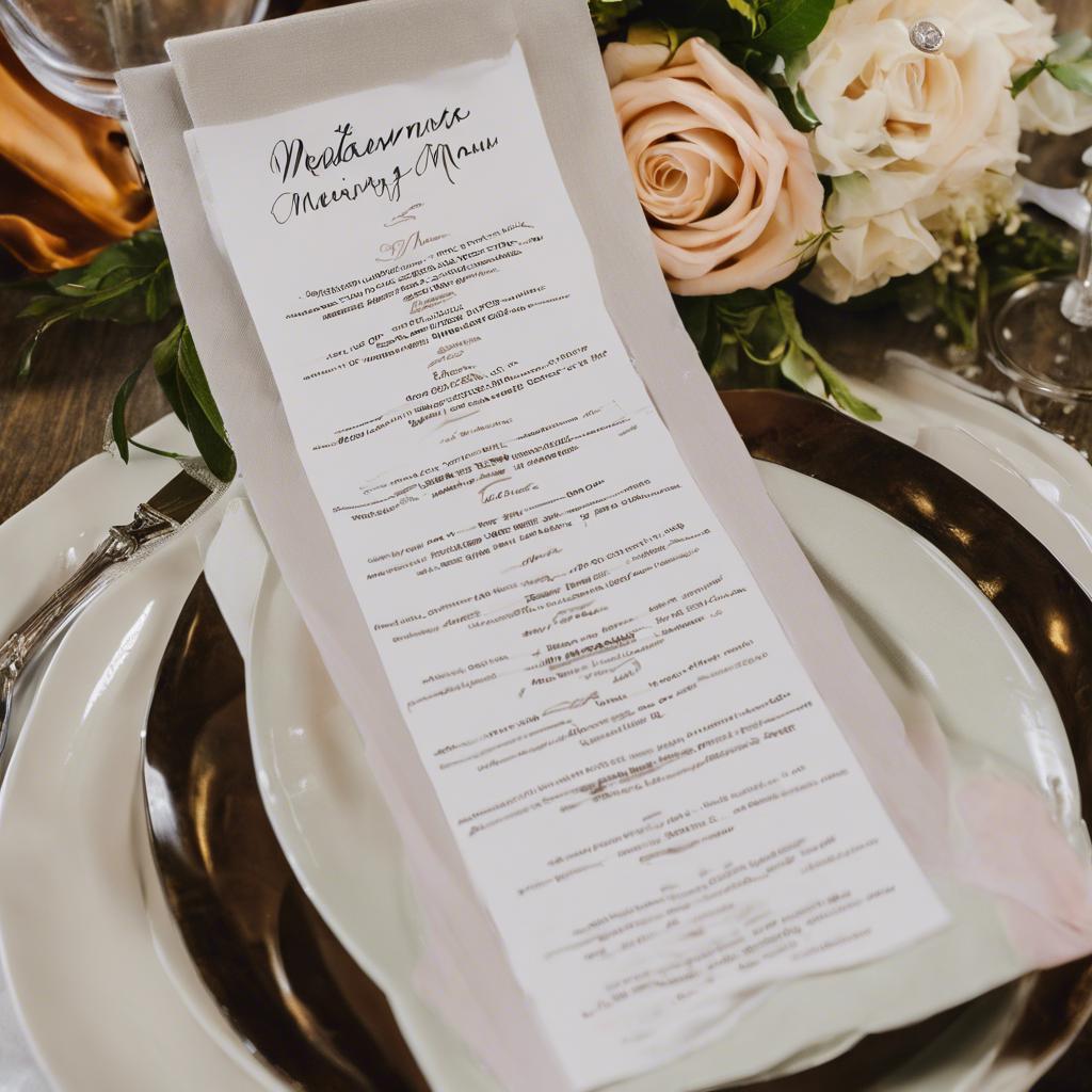 Customizing Your Wedding Menu to Reflect Your Love Story