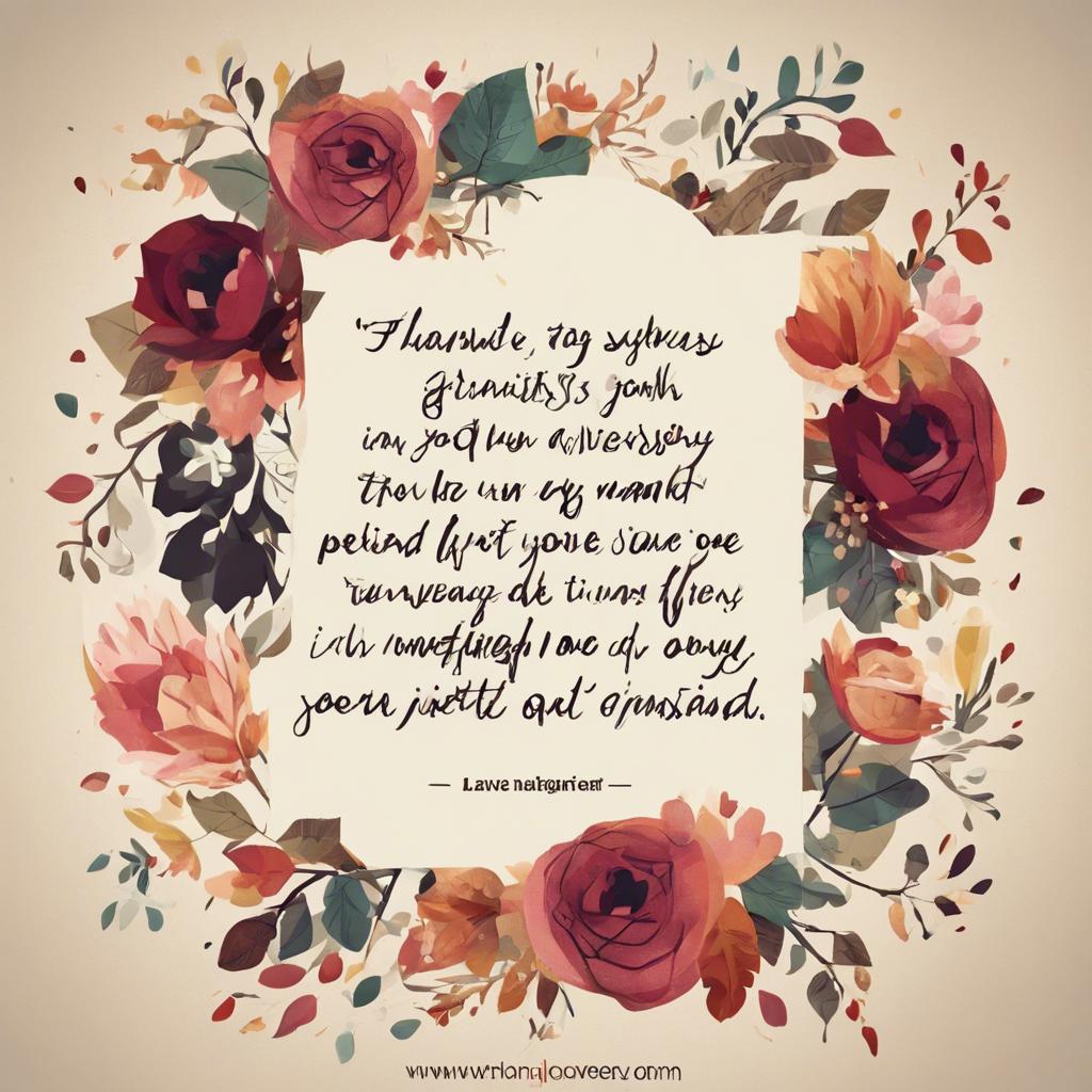 Expressing gratitude and love through anniversary quotes for your husband